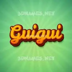 guigui in Green Rays style - 3D name wallpaper