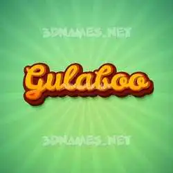 gulaboo in Green Rays style - 3D name wallpaper