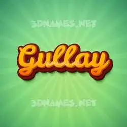 gullay in Green Rays style - 3D name wallpaper