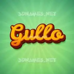 gullo in Green Rays style - 3D name wallpaper