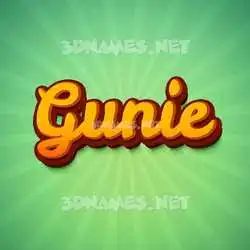 gunie in Green Rays style - 3D name wallpaper