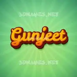gunjeet in Green Rays style - 3D name wallpaper