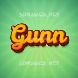 gunn in Green Rays style - 3D name wallpaper