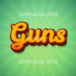 guns in Green Rays style - 3D name wallpaper