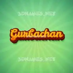 gurbachan in Green Rays style - 3D name wallpaper