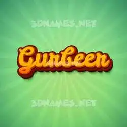 gurbeer in Green Rays style - 3D name wallpaper