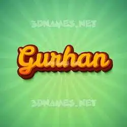 gurhan in Green Rays style - 3D name wallpaper