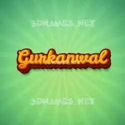 gurkanwal in Green Rays style - 3D name wallpaper