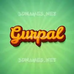 gurpal in Green Rays style - 3D name wallpaper
