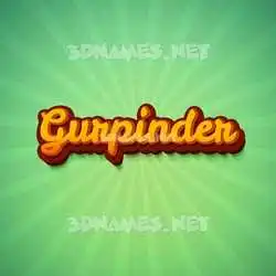 gurpinder in Green Rays style - 3D name wallpaper
