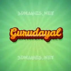gurudayal in Green Rays style - 3D name wallpaper
