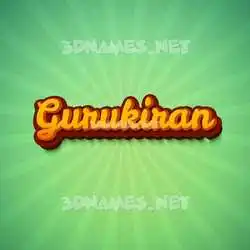 gurukiran in Green Rays style - 3D name wallpaper