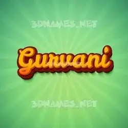 gurvani in Green Rays style - 3D name wallpaper