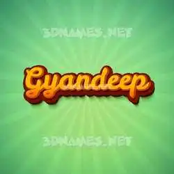 gyandeep in Green Rays style - 3D name wallpaper
