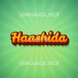 haashida in Green Rays style - 3D name wallpaper