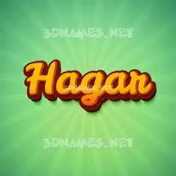 hagar in Green Rays style - 3D name wallpaper