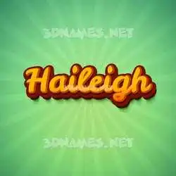 haileigh in Green Rays style - 3D name wallpaper
