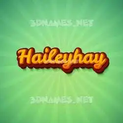 haileyhay in Green Rays style - 3D name wallpaper