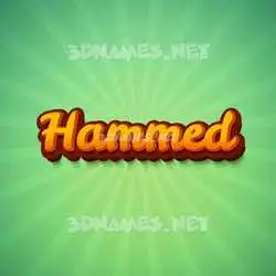 hammed in Green Rays style - 3D name wallpaper