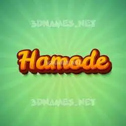 hamode in Green Rays style - 3D name wallpaper