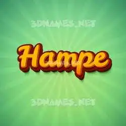 hampe in Green Rays style - 3D name wallpaper