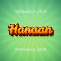 hanaan in Green Rays style - 3D name wallpaper