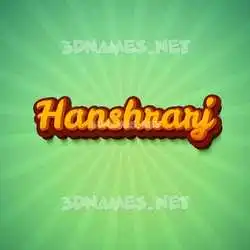 hanshrarj in Green Rays style - 3D name wallpaper