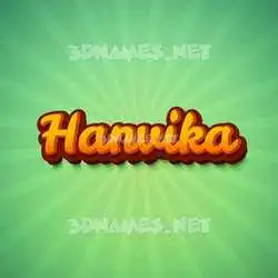 hanvika in Green Rays style - 3D name wallpaper