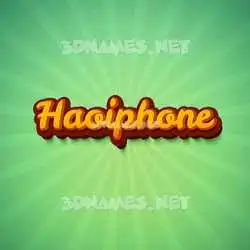 haoiphone in Green Rays style - 3D name wallpaper