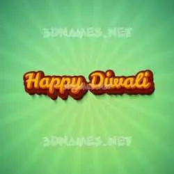 happy diwali in Green Rays style - 3D name wallpaper