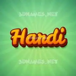 hardi in Green Rays style - 3D name wallpaper