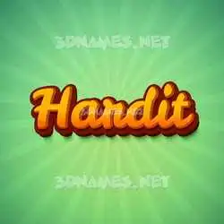hardit in Green Rays style - 3D name wallpaper