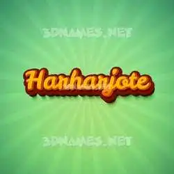 harharjote in Green Rays style - 3D name wallpaper