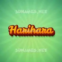 harihara in Green Rays style - 3D name wallpaper
