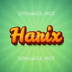 harix in Green Rays style - 3D name wallpaper