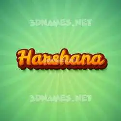 harshana in Green Rays style - 3D name wallpaper