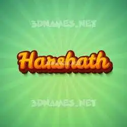 harshath in Green Rays style - 3D name wallpaper