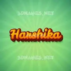 harshika in Green Rays style - 3D name wallpaper
