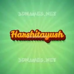 harshitayush in Green Rays style - 3D name wallpaper