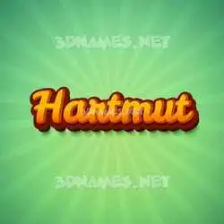 hartmut in Green Rays style - 3D name wallpaper