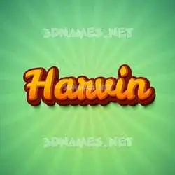 harvin in Green Rays style - 3D name wallpaper