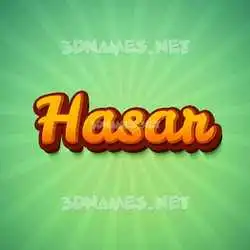 hasar in Green Rays style - 3D name wallpaper