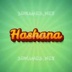 hashana in Green Rays style - 3D name wallpaper