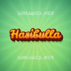 hasibulla in Green Rays style - 3D name wallpaper