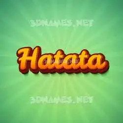 hatata in Green Rays style - 3D name wallpaper
