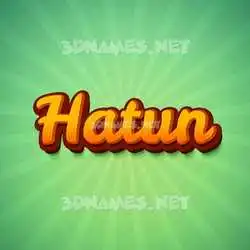 hatun in Green Rays style - 3D name wallpaper