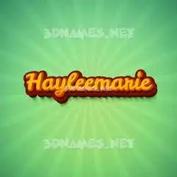 hayleemarie in Green Rays style - 3D name wallpaper
