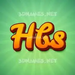 hbs in Green Rays style - 3D name wallpaper