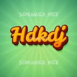 hdkdj in Green Rays style - 3D name wallpaper