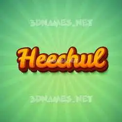heechul in Green Rays style - 3D name wallpaper